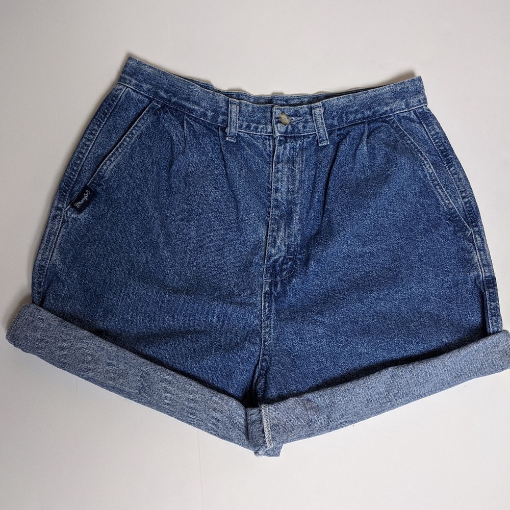 90's Vintage Blue Denim Jean Shorts Wrangler Brand